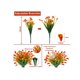 thumbnail image 3 of Happy Halloween Artificial Flower Horseshoe Simulation Plant Decoration, False Hanging Porch Flower Pot Decoration, Suitable For Outdoor Home Use, 3 of 3
