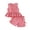 01 girls short sets Red, variant on Girls Sweatsuit Set Toddler Baby Girl Summer Clothes Cotton Ruffled Sleeve Shirt Tops and Shorts Set Outfits 12Months-4T