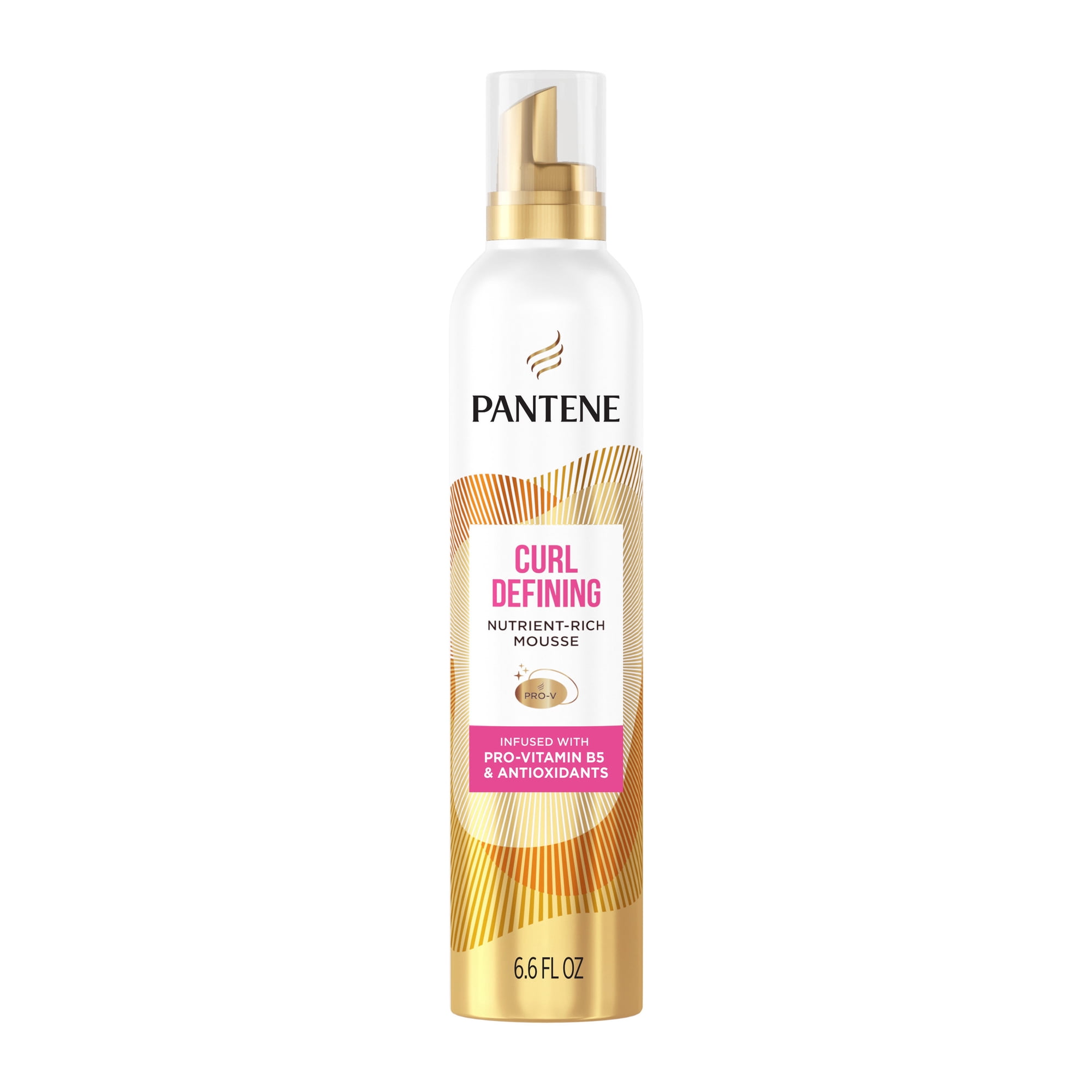 Pantene Curl Defining Mousse, Pro-Vitamin B5 and Antioxidant Formula, Moisture Lock, 6.6 fl oz