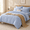 Cornflower Blue-Full, variant on Cornflower Blue King Size 7-Piece Gingham Bed-in-a-Bag Bedding Set