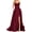 Burgundy, variant on Huhudde Women's Strappy Backless High Slit Dress with Pockets Cocktail Dress Elegant Floor Length Dresses for Evening Party