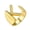K, variant on Alphabet Ring 26 English Letter Ring Golden Adjustable Opening Ring Polished Alloy Lightweitght Finger Jewelry for Parties Dates And Daily Wear