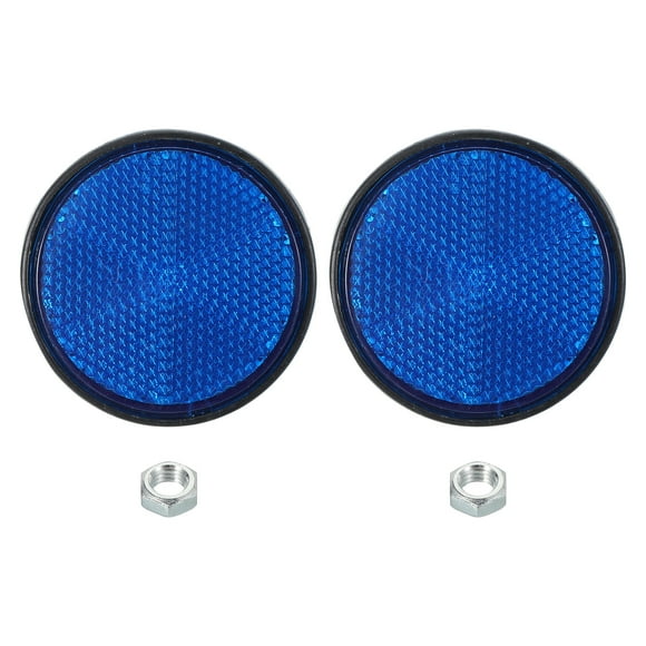 Reflectores traseros redondos Uxcell, reflector de advertencia reflectante de seguridad para motocicleta y bicicleta azul