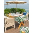 thumbnail image 5 of Outdoor Tablecloths with Umbrella Hole & Zipper, Tropical Summer 54x80 Inch Tablecloth Rectangle, Boho Palm Leaves Botanical Watercolor Waterproof Table Cloth, Patio/Pool/Picnic Table Covers, 5 of 8