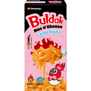 Buldak Mac & Cheese Carbonara with Adjustable Spice, Allergen-Free, Box
