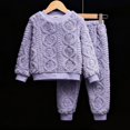 thumbnail image 4 of KAUOD Kids Fuzzy Sweater Pants Set 2 Piece Fleece Thick Warm Pullover Tops Joggers Pants Outfits Boys Winter Padded Clothes, 4 of 4
