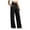 Black, variant on Women Trousers High Elasticated Waist Straight Leg Stretch Yoga Pants Casual Trousers with Pockets Navy XL