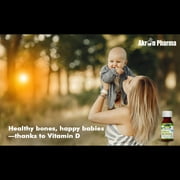 Akron Pharma Pediatric D-Vite Drops, Vitamin D, Bubble Gum, 50 mL