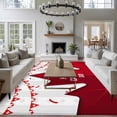 thumbnail image 4 of Area Rug 60×96in, Canadian National Day Floor Carpet Living Room Rug, Red Maple Leaf Non-Slip Welcome Mat Indoor Rugs for Bedroom Dining Room, 4 of 9