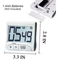 thumbnail image 2 of Large Display Kitchen Timer, Bold Digits, Loud Alarm, Magnetic Kickstand - White, 2 of 5