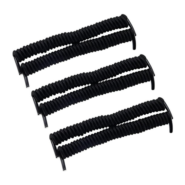 Cordones elásticos para exteriores, sin cordones, accesorios para cordones Curly Twister Negro