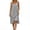 Light Gray, variant on Women Sleeveless Crew Neck Tank Dress Casual Relaxed Fit Midi Length Home Loungewear Basic Solid Layering Dress White 2XL