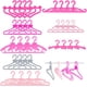 thumbnail image 1 of 80 perchas de ropa en 8 estilos diferentes, color rosa, ideales para organizar la ropa de muñecas. Mini perchas., 1 of 5