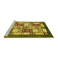 thumbnail image 2 of Ahgly Company Machine Washable Indoor Rectangle Abstract Yellow Modern Area Rugs, 4' x 6', 2 of 4