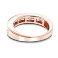 thumbnail image 2 of 10K Unisex Thin 1 Row Princess Cut Natural 1.6 Ctw Diamond Wedding Band (Rose Gold Size 5), 2 of 3
