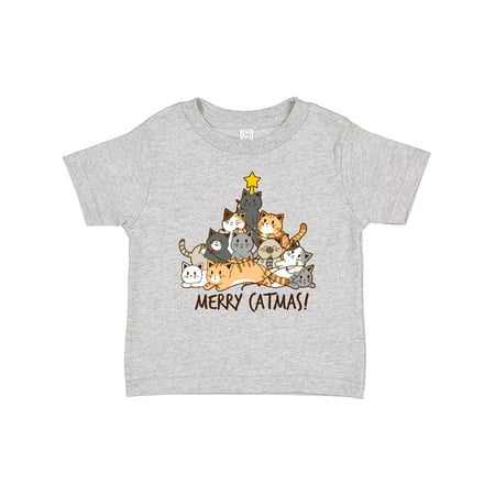

Inktastic Merry Catmas with Cat Tree and Yellow Star Boys or Girls Baby T-Shirt