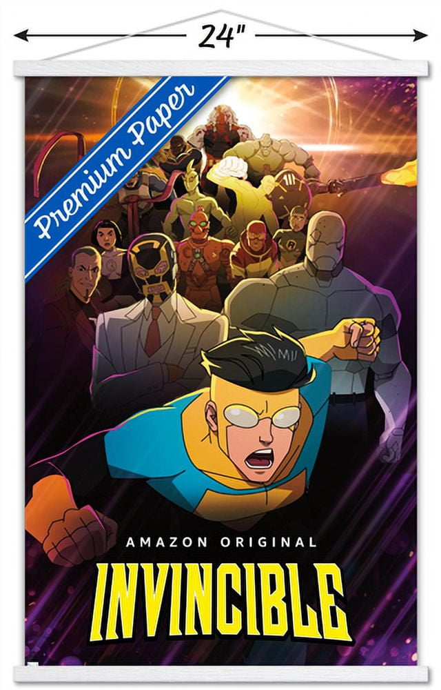 Invincible - Purple One Sheet Wall Poster with Magnetic Frame