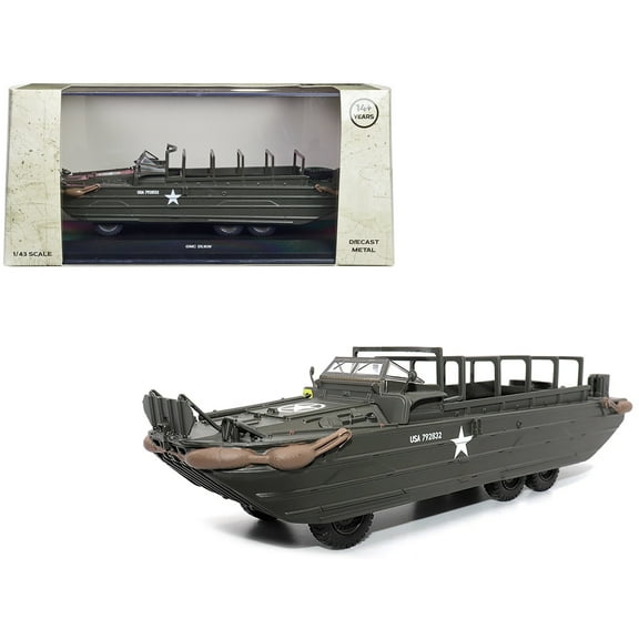 GMC DUKW Amphibious Vehicle Olive Drab "United States Army" 1/43 Diecast Model by Militaria Die Cast