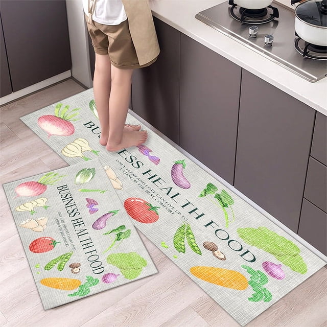 Kitchen Mat, Modern Minimalist Home Decor Entrance Door Mat, Bathroom Non-slip Washable Carpet-SinKeeU