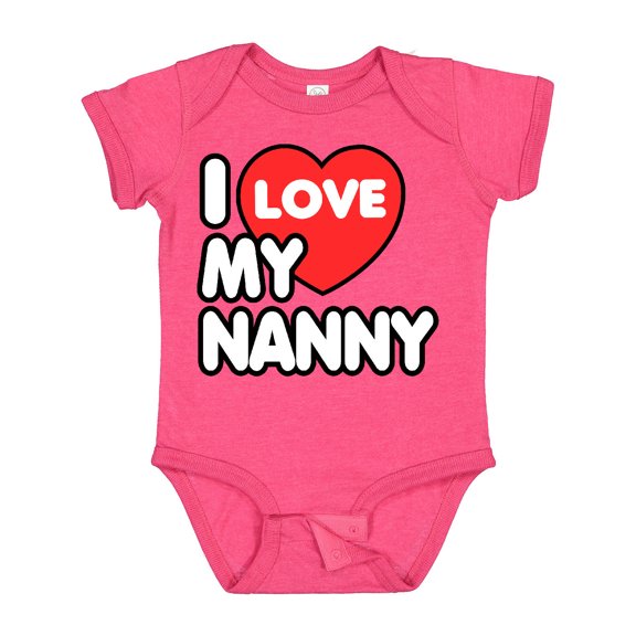 Inktastic I Love My Nanny Boys or Girls Baby Bodysuit
