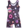 thumbnail image 2 of HOZIY Gymnastics Leotards for Girls with Shorts Toddlers Biketards Rainbow Unicorn Dinosaur Mermaid Leopard Flower Galaxy, 2 of 6