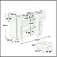 thumbnail image 6 of Kitchen Island Cart with 2 Door Cabinet and Three Drawers,Spice Rack,Towel Rack, 6 of 12