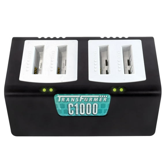 Transformer 4-Bay Battery Charger for Vocera Minibadge C1000 batteries - Power Supply included