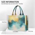 thumbnail image 3 of Large Capacity Tote Bag,Teal Marble Gold Abstract Pattern Handbag Fashion Luxury Tote Bag,15.7"x13"x 5.1" Inches,Laptop Compatible, 3 of 6