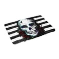 thumbnail image 2 of Daiia Watercolor Skull Front Door Mat, Heavy Duty Durable Welcome Mat for Outdoor Indoor, Dirt Trapper Waterproof Super Absorbent Door Mat, 16" x 24", 2 of 9