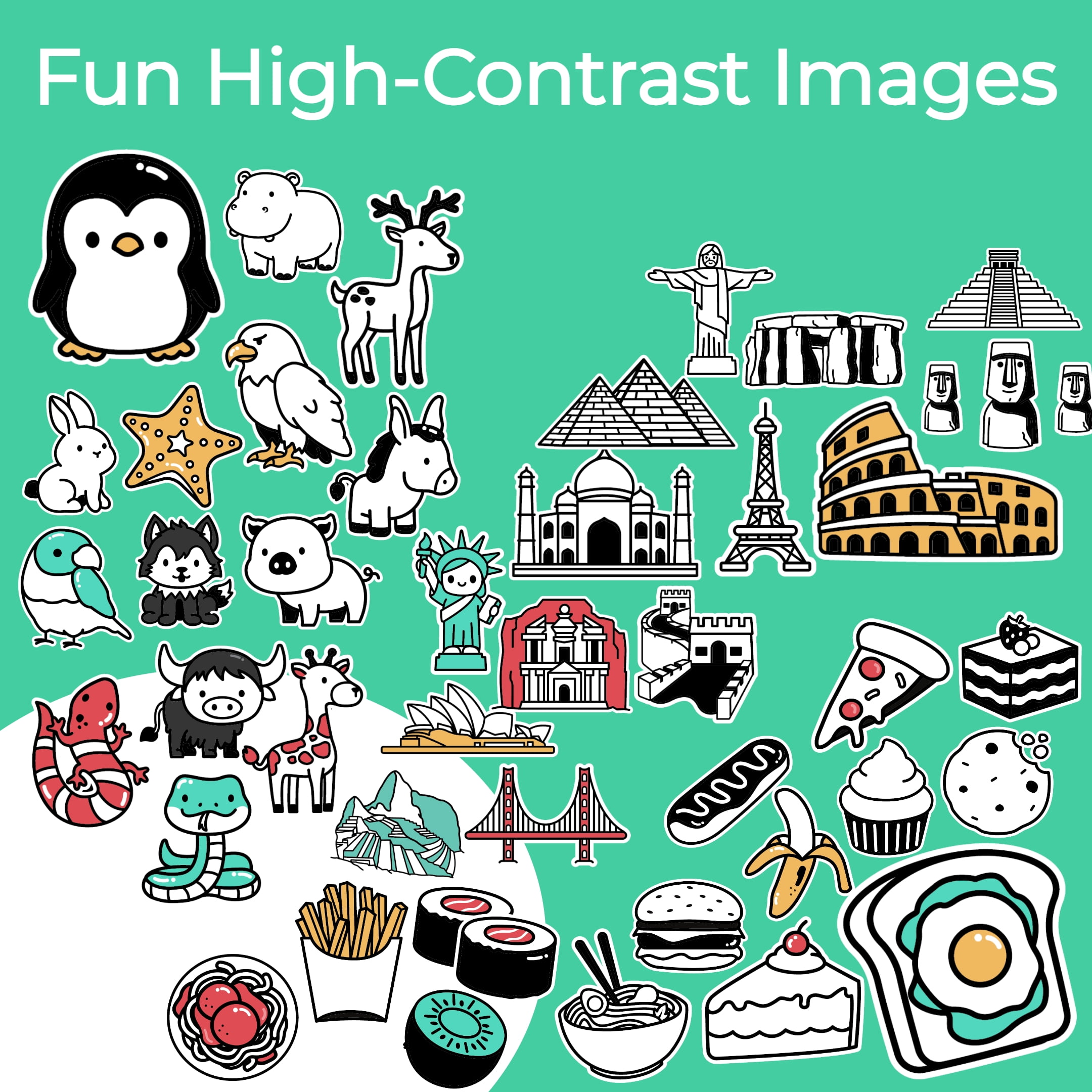 The Happy Start Award-Winning High Contrast Board Book for Infants (3-pack)