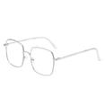 thumbnail image 1 of Guardurnaity Marco de lente Anti-azul, gafas para miopía, gafas cuadradas, gafas de lectura, suministros de oficina, marco plateado, grado de Type3 NO3, 1 of 6