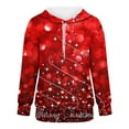 thumbnail image 5 of NMMUED Christmas Hoodies Women Fall Hoodies for Women Christmas Outfits for Women Vacation Tops Holiday Tops for Women Soft Hoodies for Women Christmas Clothes for Women Red XL, 5 of 5