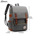 thumbnail image 3 of Spencer Canvas Laptop Backpack for Women Men - Shoulder Travel Daypack Anti-theft Satchel Rucksack Computer School Bag with USB Charging Fit 16" Laptop (Light Gray), 3 of 6