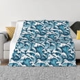 thumbnail image 1 of Balery Ocean Waves Manta de Franela con Dibujo, Lujo Ultra Suave y Cálido, Antipelusa y Resistente a las Arrugas para Cama, Sofá, Camping -60"x50", 1 of 6