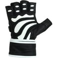 thumbnail image 2 of Contraband Black Label 5990 Premium Leather Wrist-Lock Gloves w/Rubber Xtreme Traction Pads (Black/White, Small), 2 of 4