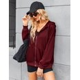 thumbnail image 2 of Weardear Women's Full Zip Up Lightweight Hoodies Oversize Thin Long Sleeve Casual Hooded Jackets with Pockets, 2 of 6