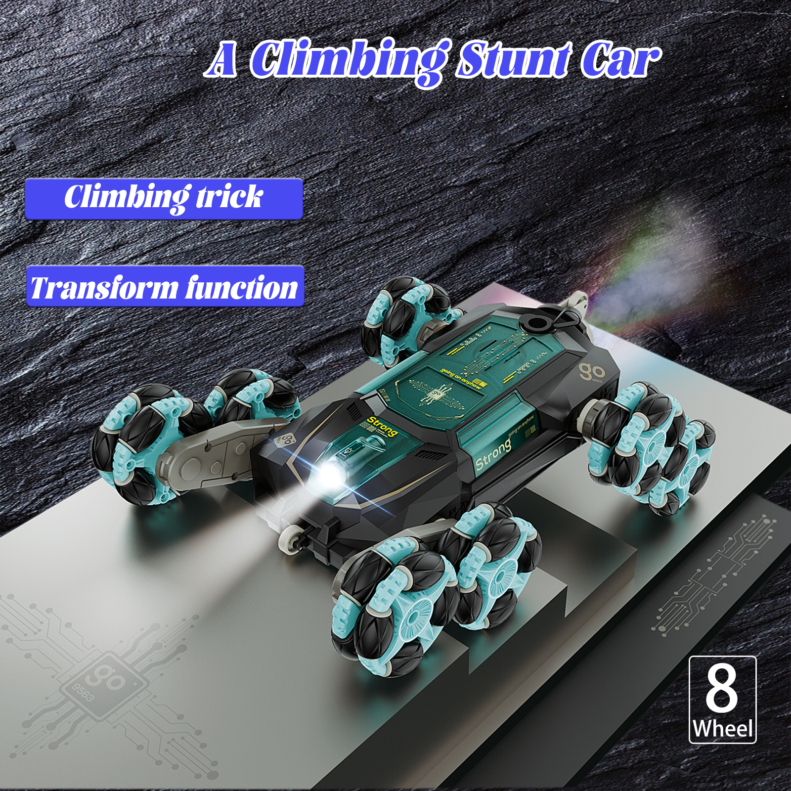 OneAndes 8WD Gesture Sensing Stunt Rc Cars, Toys for Age 8-13 Hand Remote Control Climbing Car, Toy for Kids 9 10 11 12 Year Old Christmas Birthday Coolest Best Gift Ideas for Boys (Black)