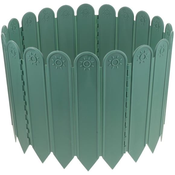 KAKOWELY Plastic Garden Fence for Decoration with Green Color Perfect for Lawn Edging and Pathways 1 Bag,78.74"X10.63"X0.04"