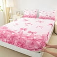 thumbnail image 3 of Feelyou Pink Princess Bowknot Bed Sheets, Dreamy Cartoon Theme King Sheets, 4pcs, 3 of 7
