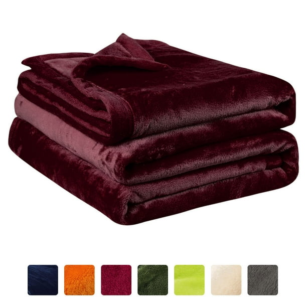 Piccocasa Flannel Fleece Throw Microfiber Blanket Lightweight 78"x90