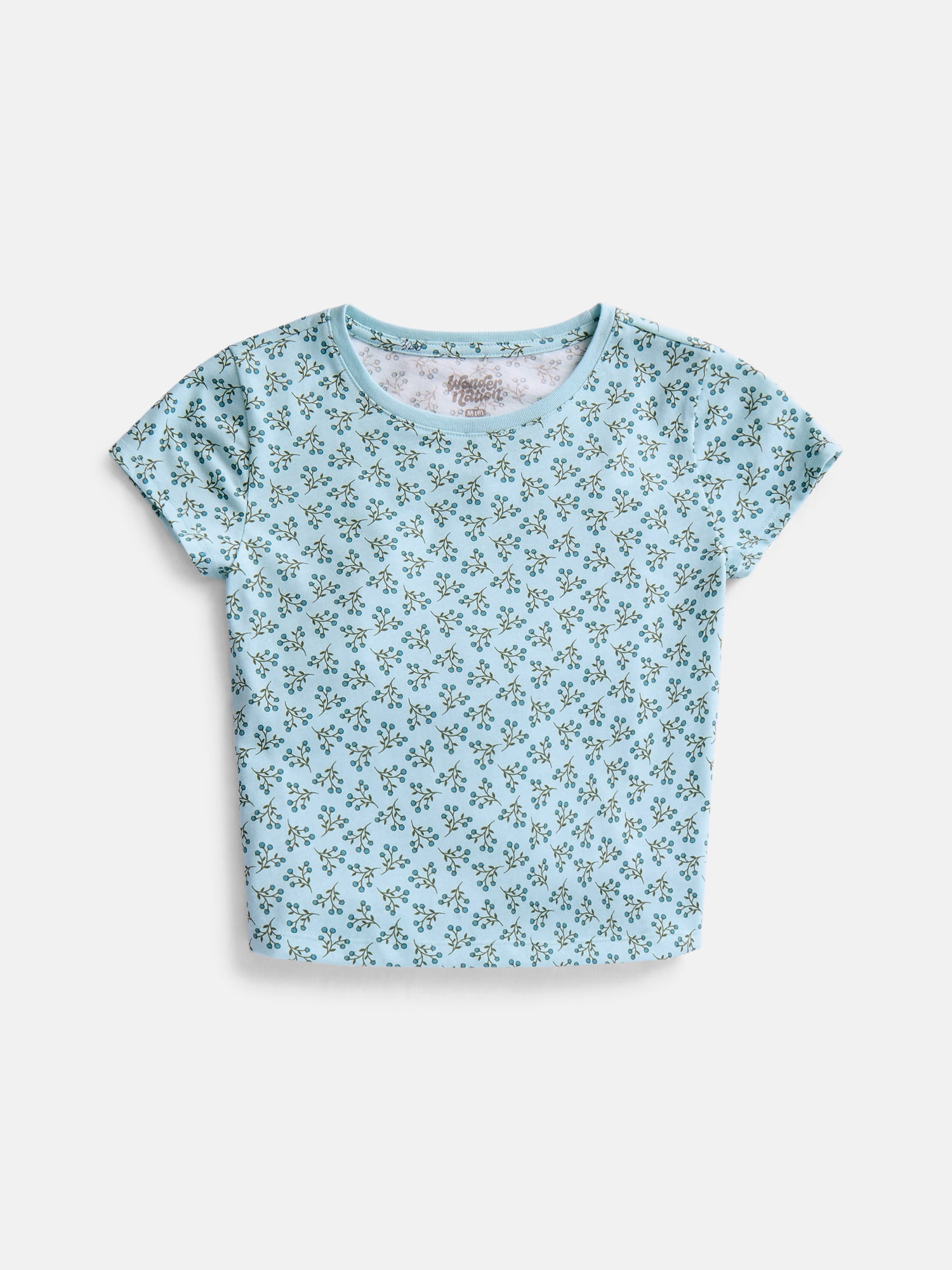 Wonder Nation Girls Kid Tough Tee with Short Sleeves, Sizes 4-18 & Plus