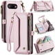 thumbnail image 1 of Funda tipo cartera para Google Pixel 9A con bloqueo RFID, tarjetero, cremallera y ranura para billetes, correa de hombro magnética de piel sintética suave para mujer, 1 of 10