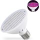 thumbnail image 1 of Bombilla LED para cultivo que promueve la luz solar y mejora la fotosíntesis, base E27 de 300 LED, perfecta para plantas hidropónicas de interior con múltiples orificios de disipación de calor, larga, 1 of 8