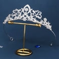 thumbnail image 4 of Alloy Rhinestone Crown Decor Bride Elegant Crown Headdress Delicate Crown, 4 of 9