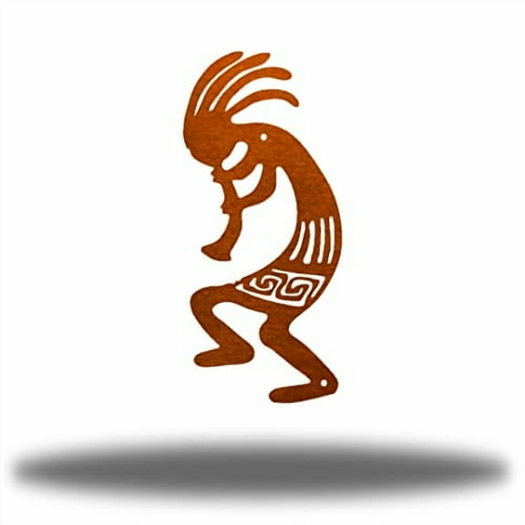 Riverside Designs Kokopelli Figure Metal Wall Art Steel Decor (24", Copper)