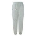 thumbnail image 3 of Xmyrz High Waisted Pants For Women Halloween Ghost Print Adorable Fleece Buched Going Out Sweatpants Elastic Waist Lounge Pants Casual Trouser, 3 of 3