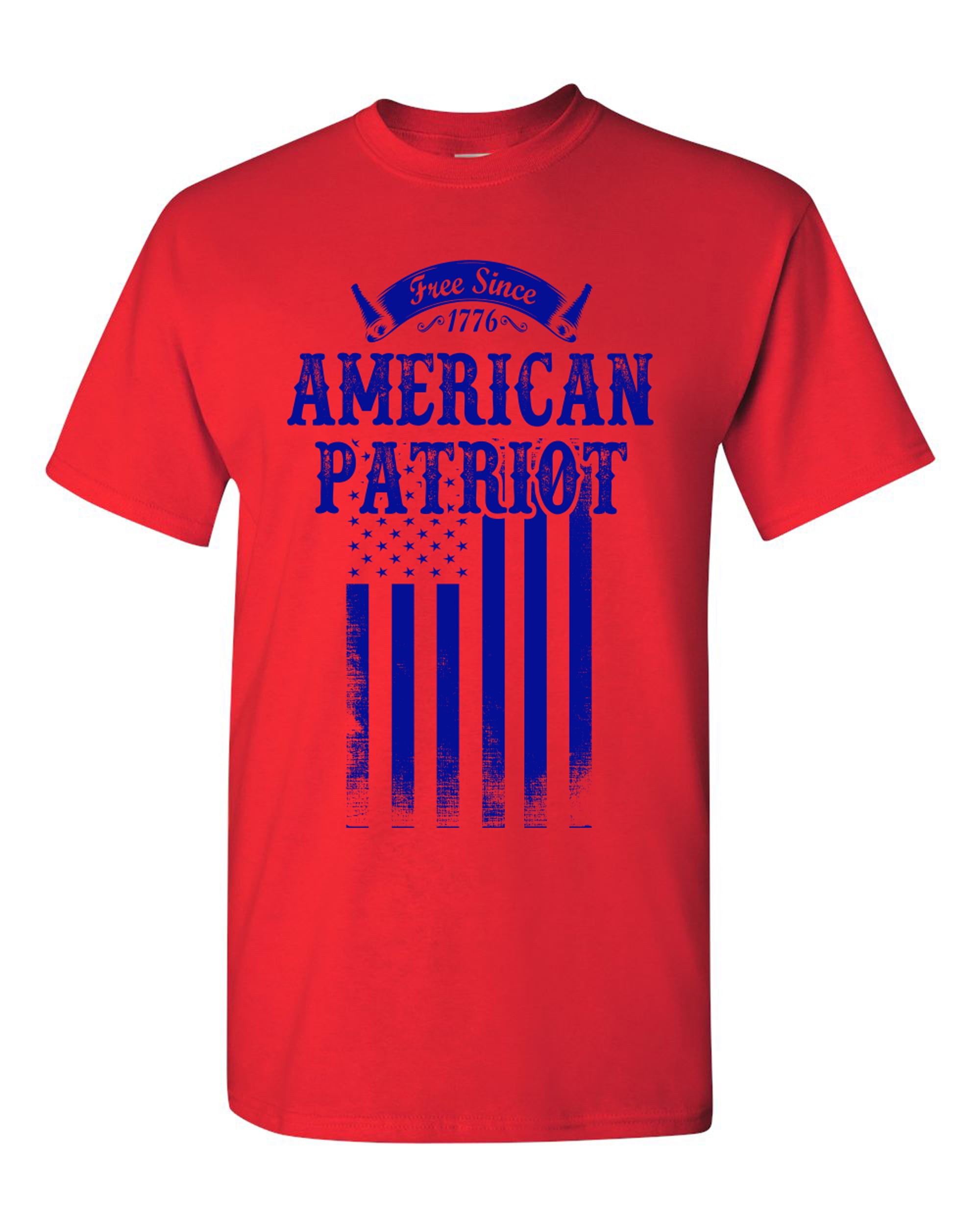 City Shirts - Free Since 1776 American Patriot USA Flag Blue Patriotic ...