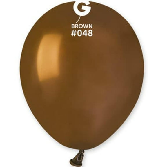 Gemar - 5 Brown Latex Balloons #048 (100pcs)