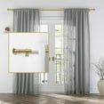 thumbnail image 2 of Ridicili 5/8" Telescoping Single Curtain Rods with Trumpet Finials,Gold, 28"-48", 2 of 6