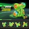 thumbnail image 2 of Juguetes para niños de 3 a 10 años, coches de control remoto, coches RC, coches de dinosaurio con rotación de 360°, coches RC Dino con luz en las ruedas, camión RC acrobático rápido de 2,4 Ghz, juguet, 2 of 5
